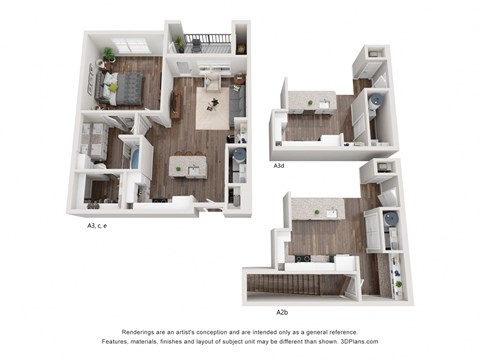 Floor plan for 1 bed, 1 bath, 774 sqft
